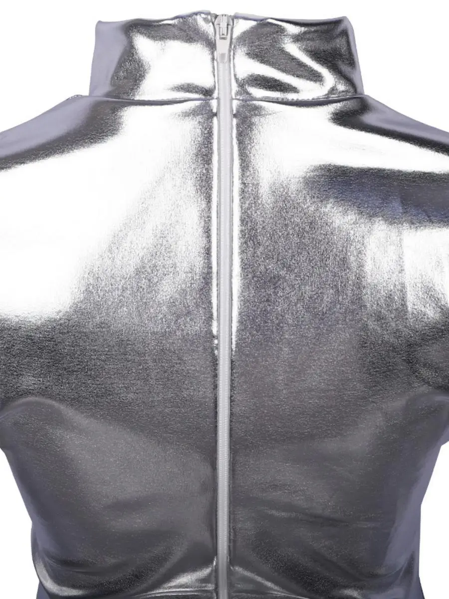 Loween cosplay traje infantil ouro emed macacão pintado couro corpo inteiro roupas de desempenho de palco