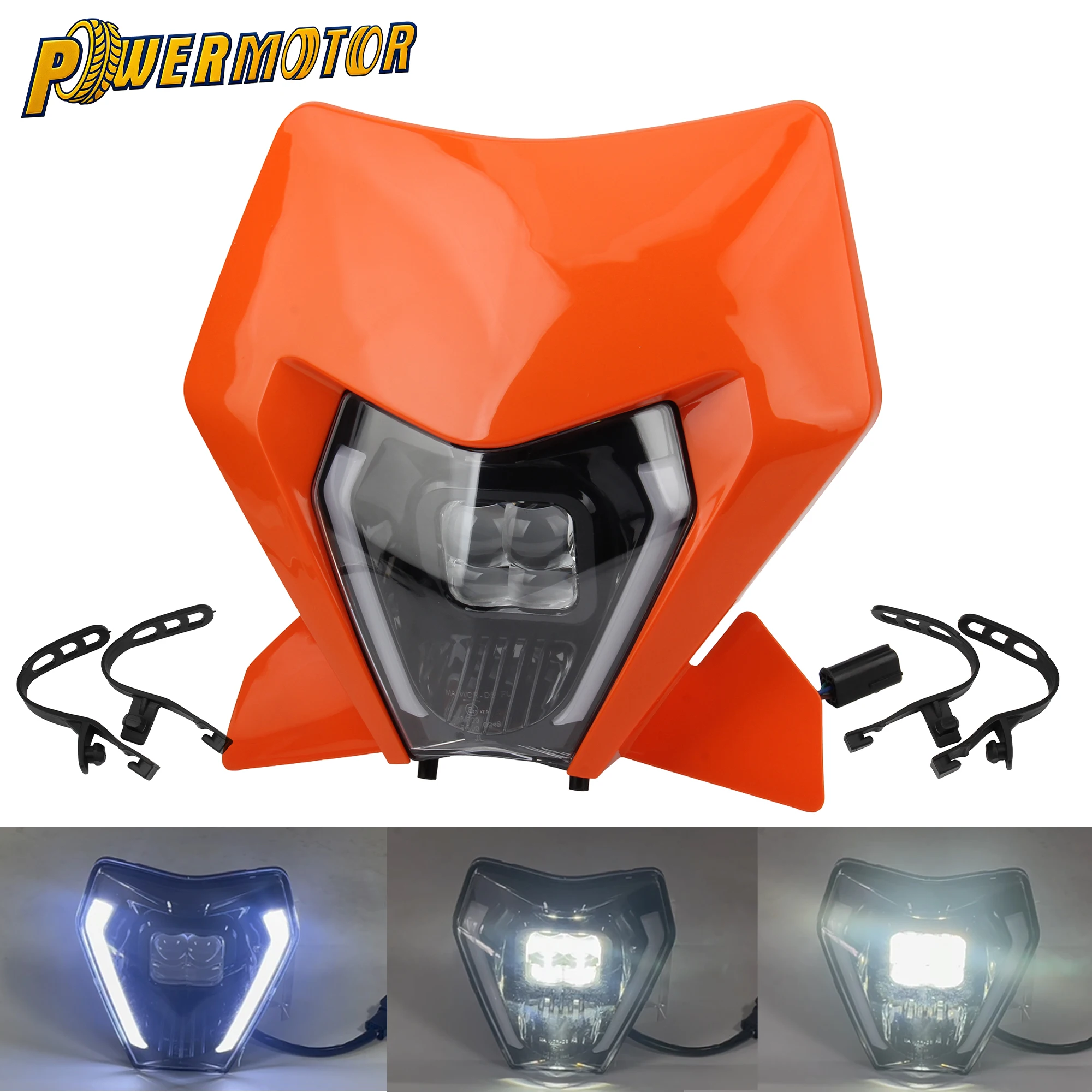 

For KTM EXC SXF XCW MX 2024 Enduro Motocross LED Headlight Daytime Running Lights Headlamp Fairing Motorcycle Accessories