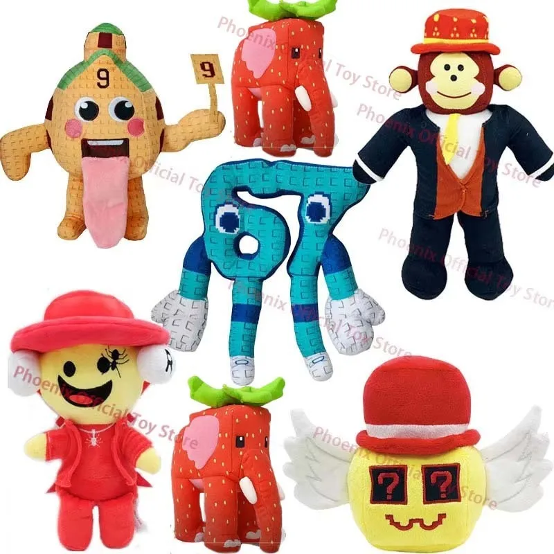 **سرقة جديدة من Brainrot Esok School Plush Sammy Jandel الفراولة الفيل بلوشي لطيف رقم. 9 هدية لمحبي لعبة الدمية المحشوة في المنزل