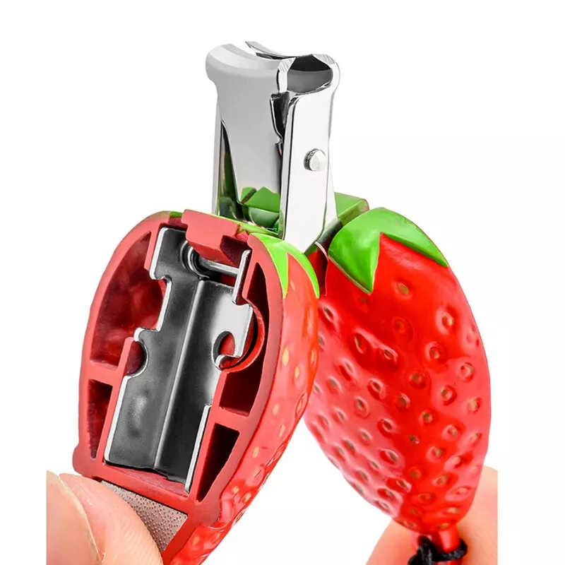 

2025Nail Clippers Fruits Strawberries Nail Clippers Folding Nail Clippers High End Nail Clippers Portable Manicure Tools Key Fob
