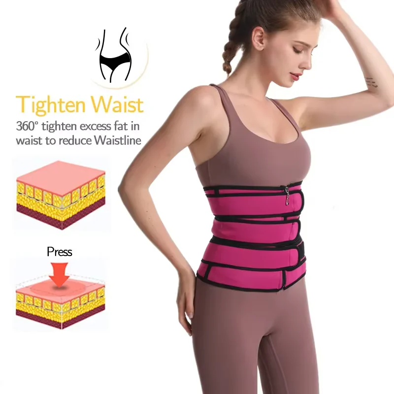Gym Waist Trainer Slimming Sauna Suits Fitness Belt Weight Loss Fat Burning Sport Girdle Sweat Trimmer Workout Cincher Shapewear image 3