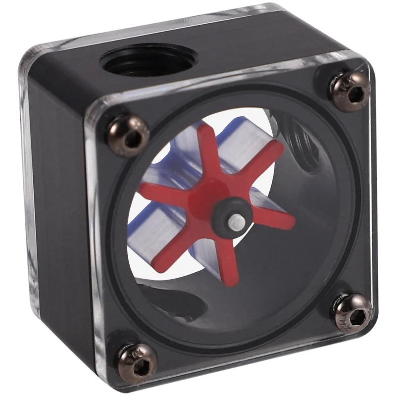 G1/4 Port 3 Impeller Pom Acrylic Water Flow Meter Current Meter Indicator Water Cooler For Computer Pc Water Cooling System