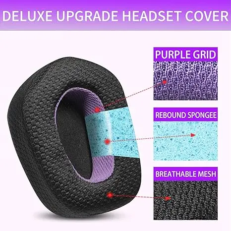 

Cooling Gel Professional Earpads Replacement for Logitech G733 G535 G335 Wireless Gaming Headset, Ear Pads Cushions