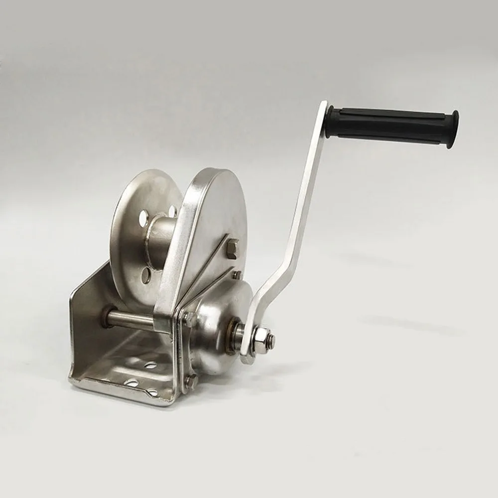 2026 Electric Hand-Cranking Winch 1200 Lbs Capacity Self-Locking Brake Mechanism for Safety And Control