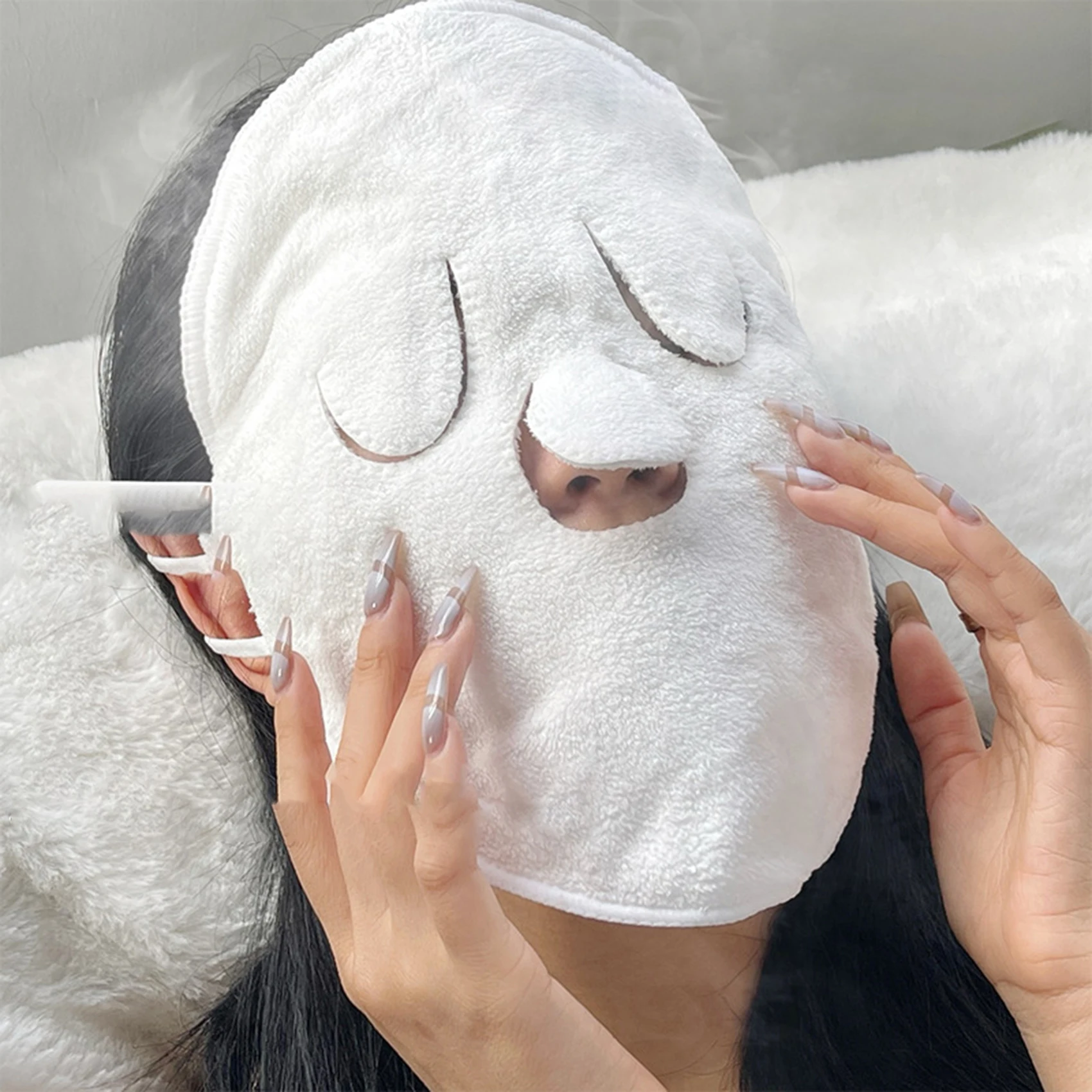 Skin Care Mask Cotton Hot Compress Towel Wet Compress Steamed Face Towel Opens Skin Pore Clean Hot Compress