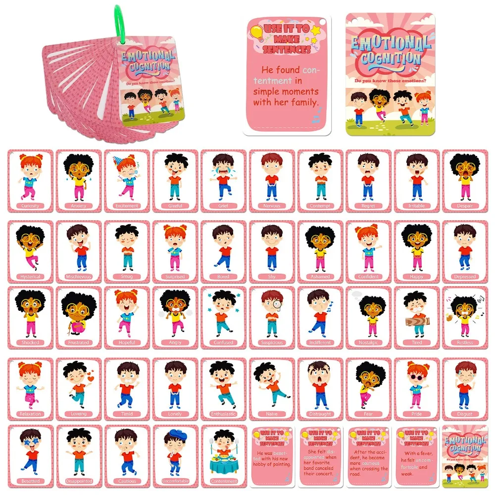 

45 Viral New Emotion Cognition Cards Early Education Puzzle Parent Child Interactive Educational Fun Useful Engaging