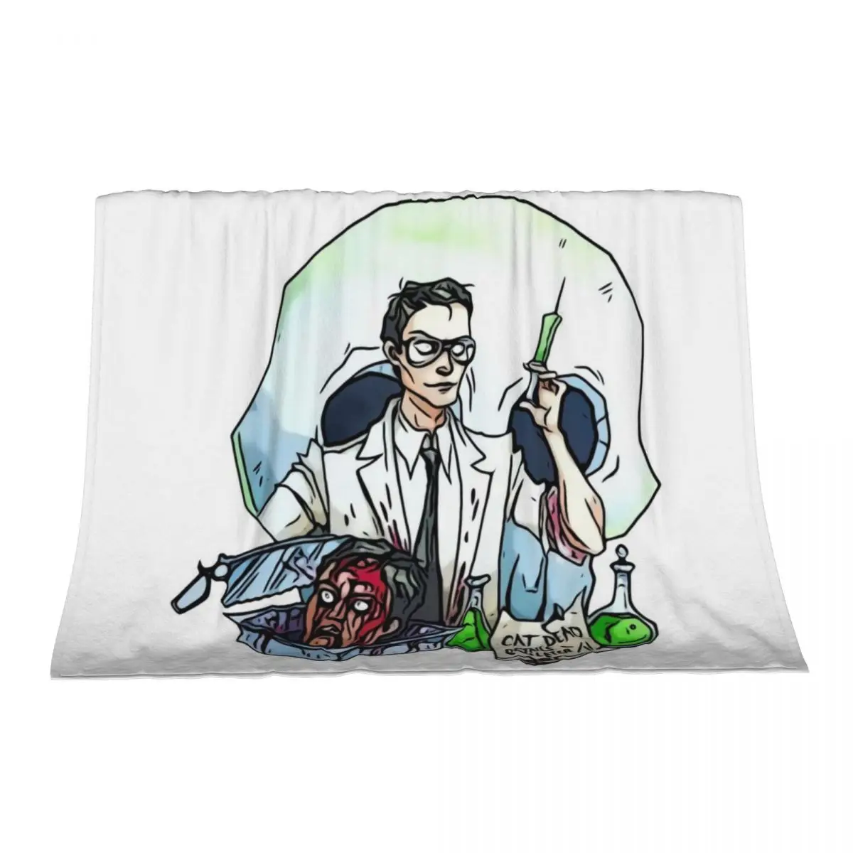 

Re-Animator Throw Blanket For Decorative Sofa Heavy Flannel Large Blankets