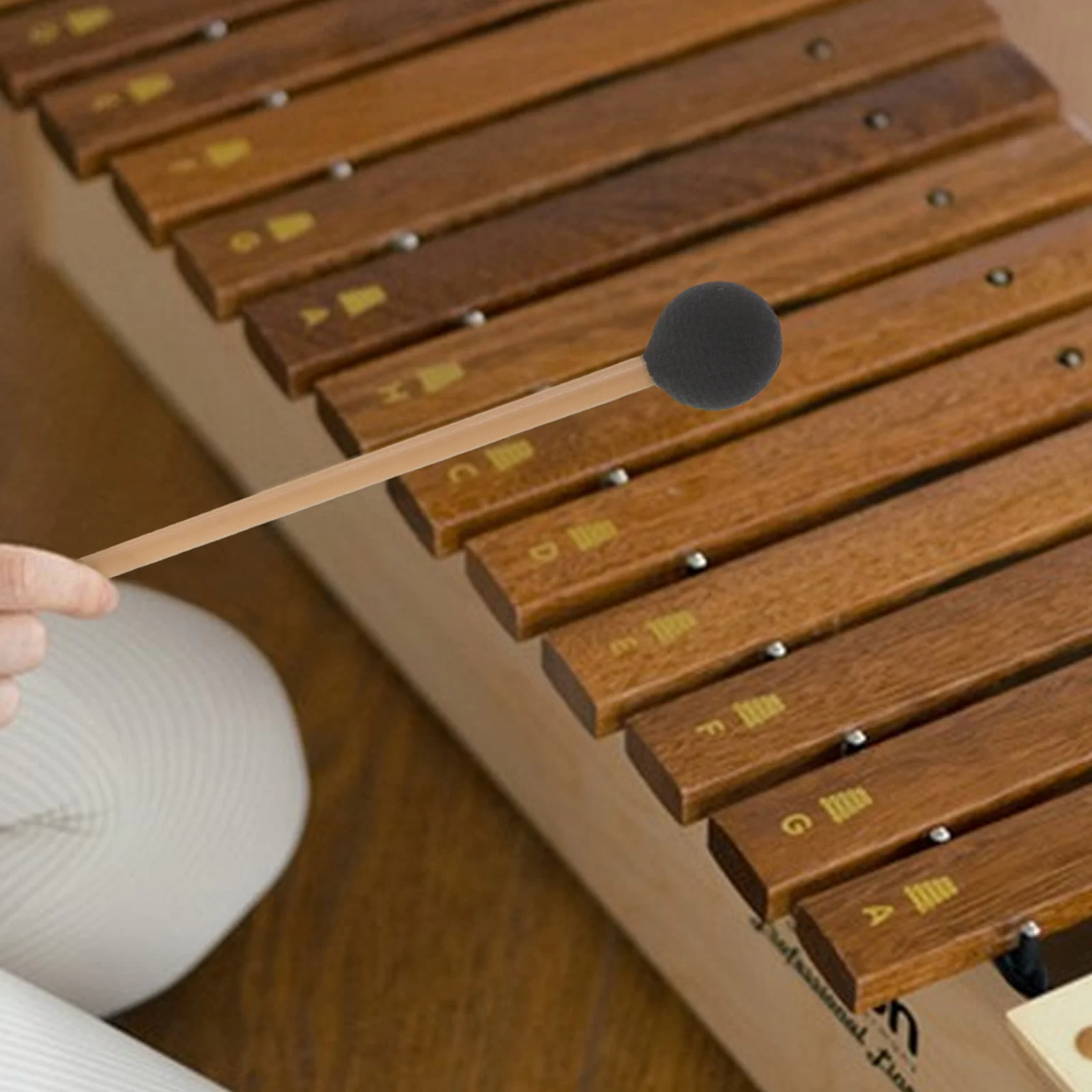 

1 Pair Soft Yarn Mallets For Glockenspiel Xylophone Marimba Plastic Handle Percussion Sticks Musical Instrument Accessories Orff