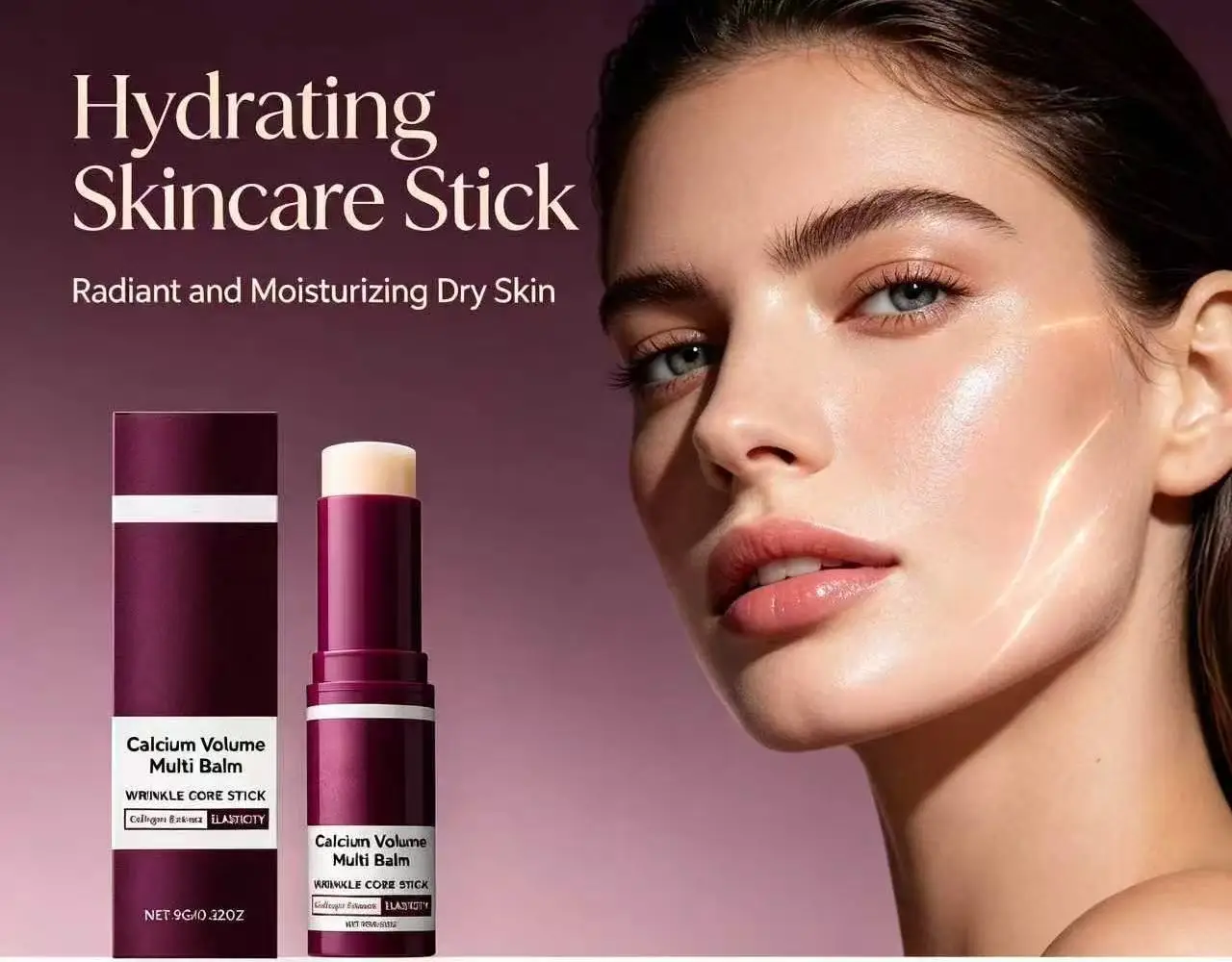 Calcium Volume Multi Balm Collagen Face Moisturizer Stick Anti-Wrinkle Skin Care Fade Fine Lines Lifting Firming Facial Cream