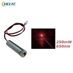 1 pz metallo rosso modulo punto Laser 250mW 650nm Laser ad alta potenza con messa a fuoco macchina per incidere fai da te testa Laser