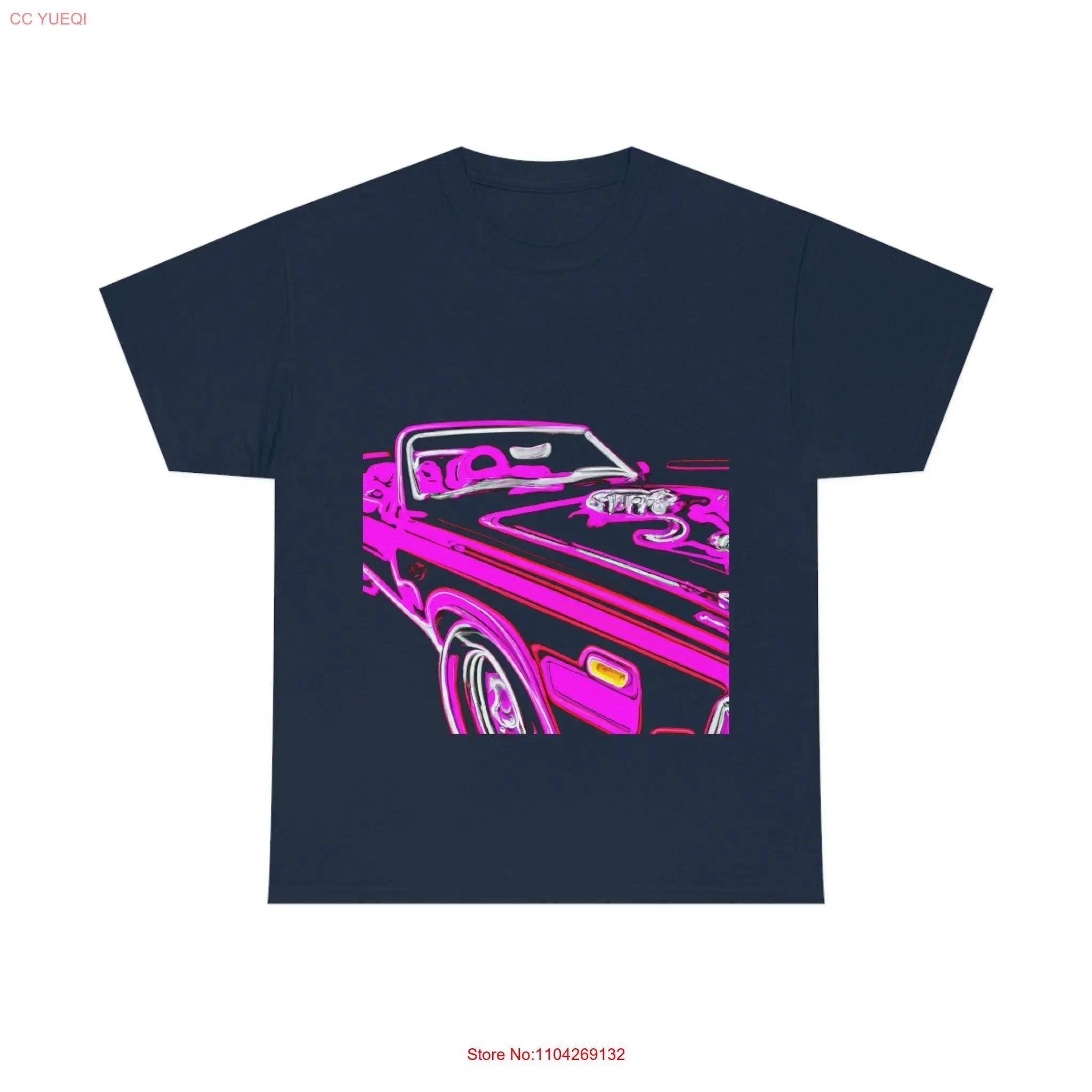 Get the Heavy Cotton T Shirt that Transforms Your Style Neon Muscle Car long or short sleeves