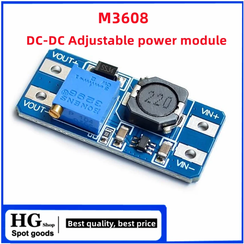 1PCS 3PCS 5PCS/Lot  MT3608 DC-DC Adjustable Boost Module Feed Converter Voltage Regulator Module 2 V-24 V to 5 V-28 V 2A