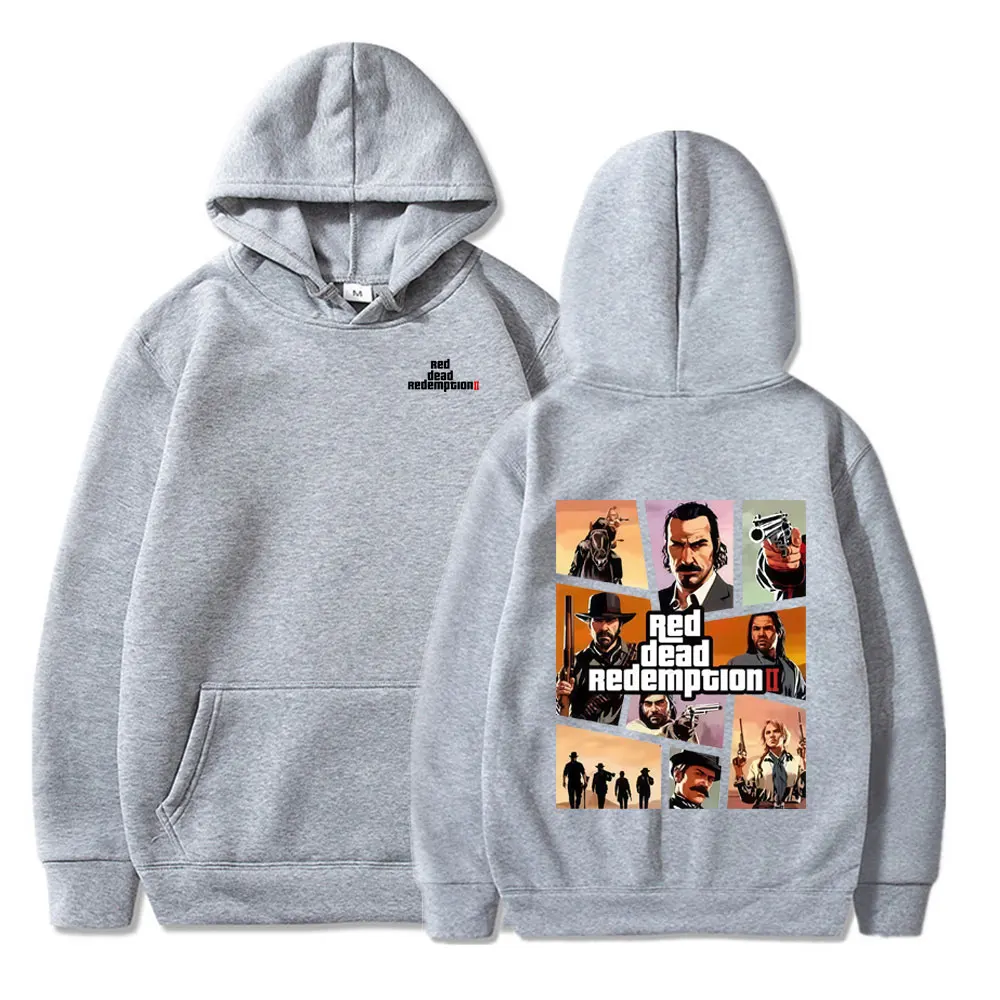 90s خمر الأحمر الميت الفداء 2 هوديس آرثر مورغان القوطية نمط هوديس الرجال النساء الهيب هوب ملابس الشتاء الربيع الشارع الشهير