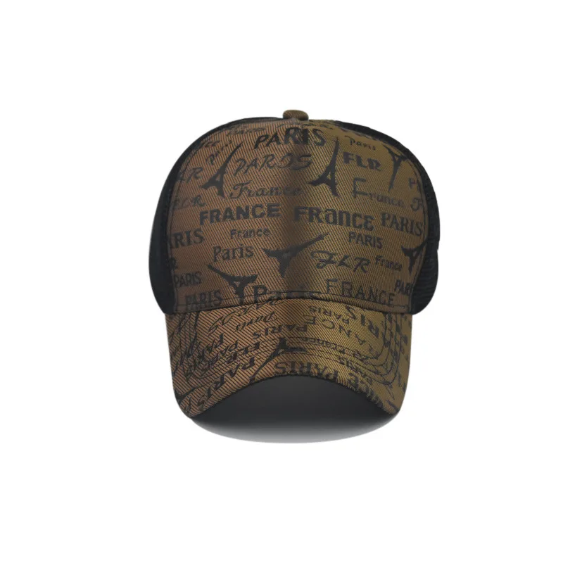 New Eiffel Tower Baseball For Men And Women Trucker Hat Plaid Fashion Hat