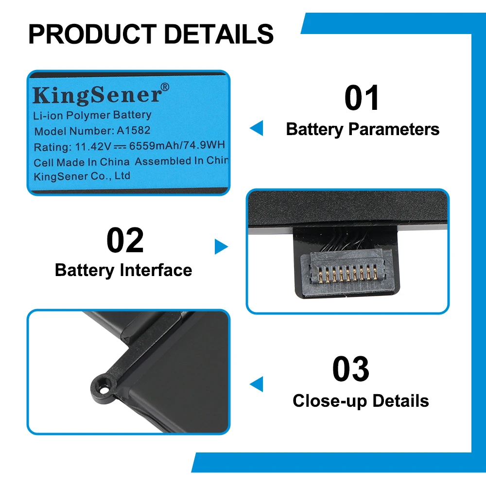 بطارية لاب توب KingSener A1582 A1493 لأجهزة ابل ماك بوك برو 13 "ريتينا A1502 2013 2014 2015 سنة 020-00010 أدوات مجانية 500 + دورات