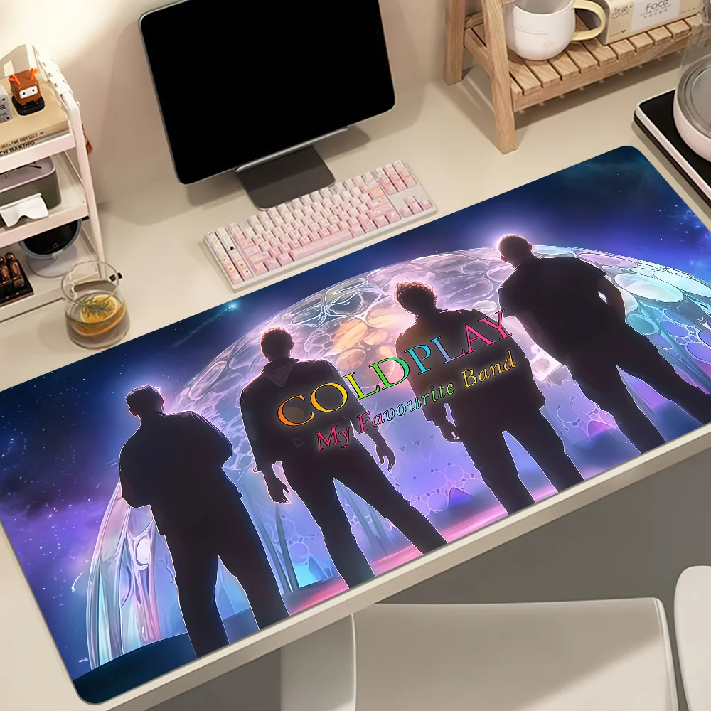 Singer C-Coldplay Mouse Pad Large Non-slip Lockedge Desktop Computer Desk Mat Keyboard MousePad Office Gamer Student Fans