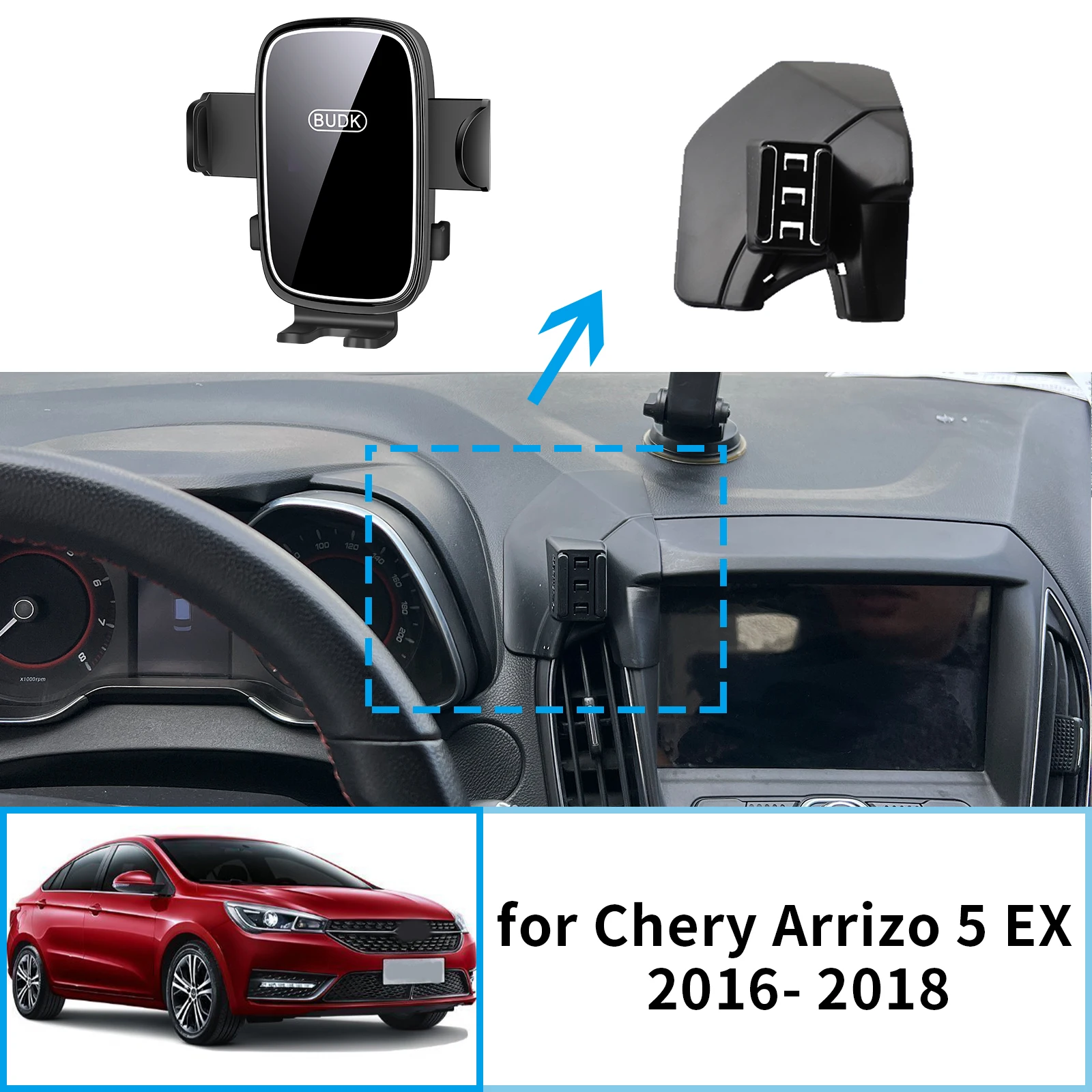 

Car Mobile Phone Holder Accessories for Chery Arrizo 5 EX 5 PRO 5 PLUS GT 2016 2017 2018 GPS Bracket Navigation Stand Auto