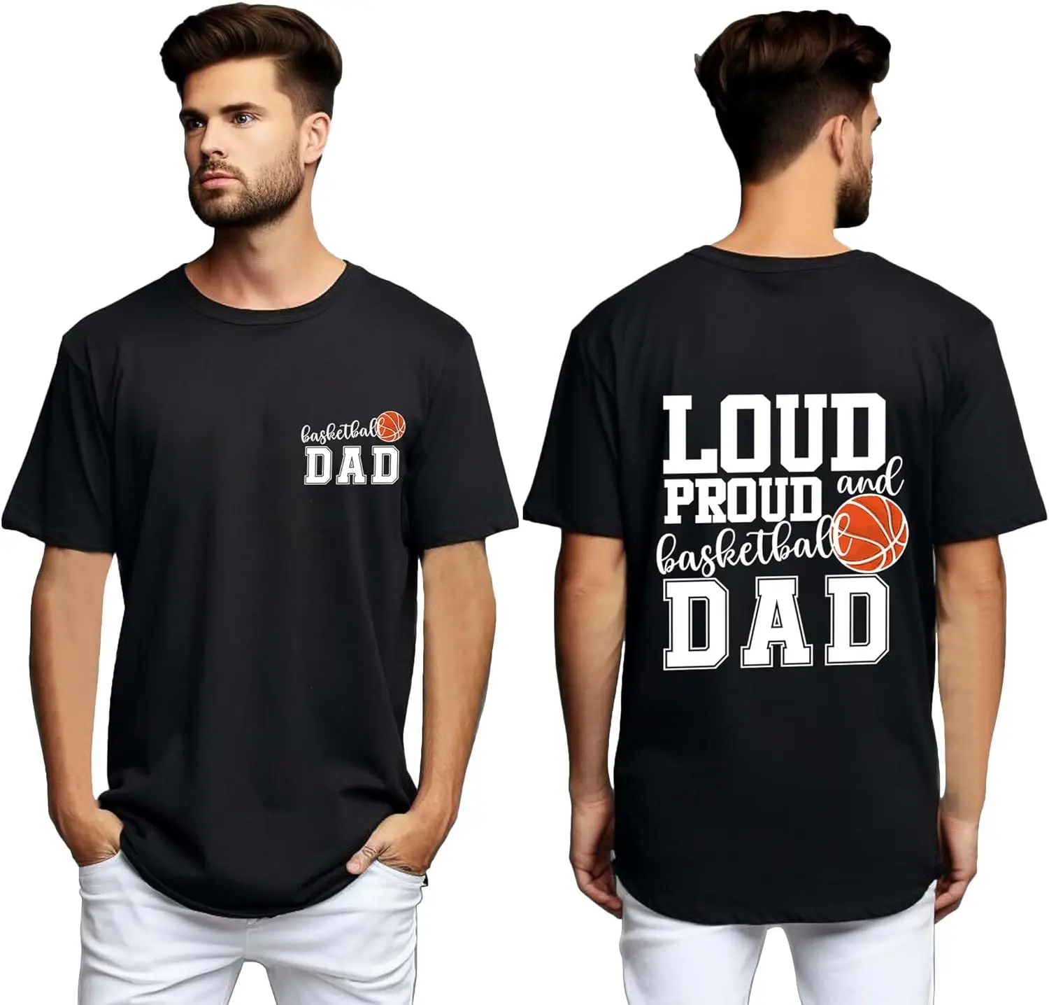 Loud and Proud Baskeball Dad T-Shirt, Baskeball Dad Shirts for Men on Father's Day