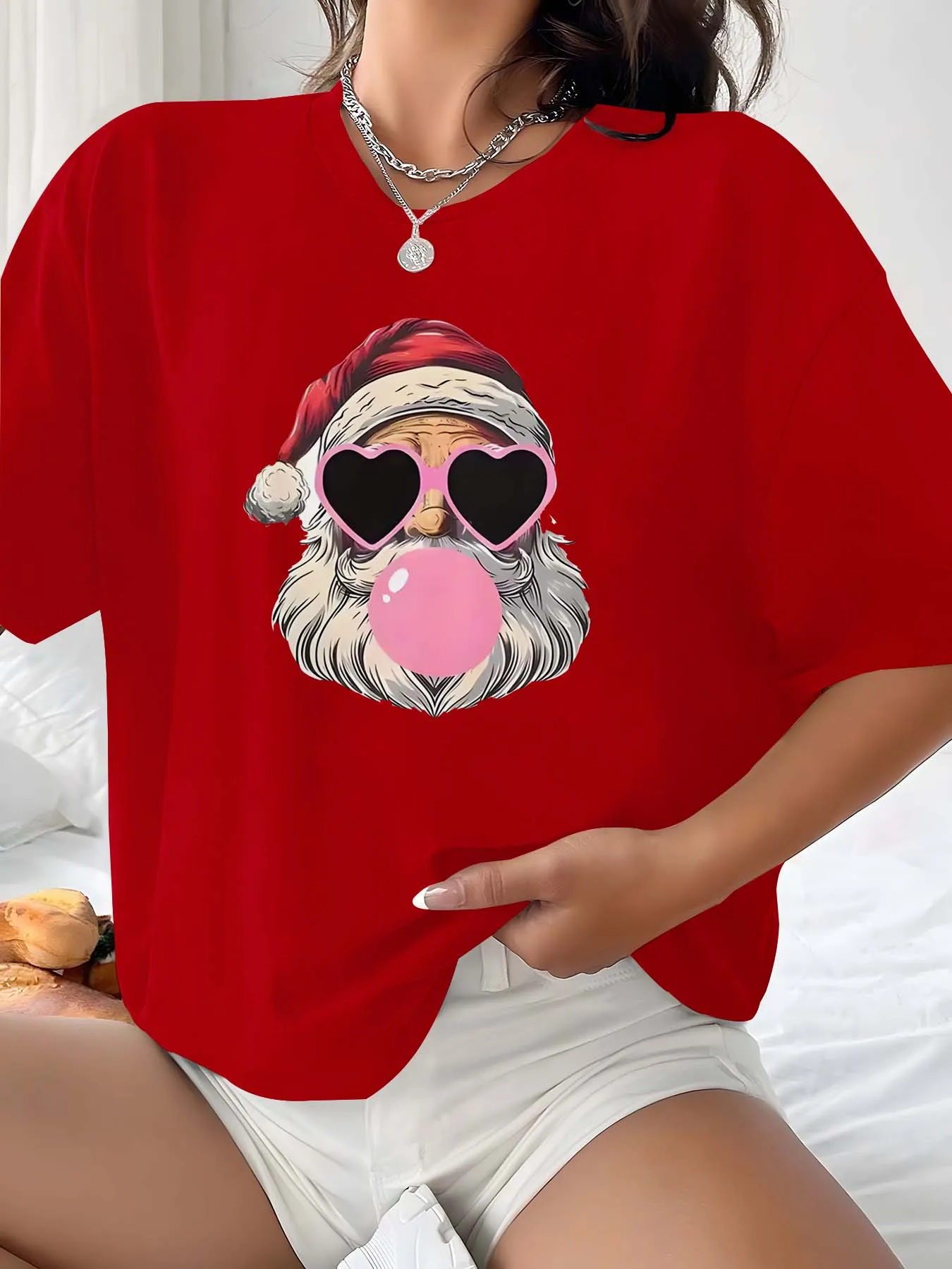 

Веселый наряд в стиле Санта-Клауса больших размеров, изготовленный для любителей стиля, существующий, причудливый, праздничный, с изысканной грацией