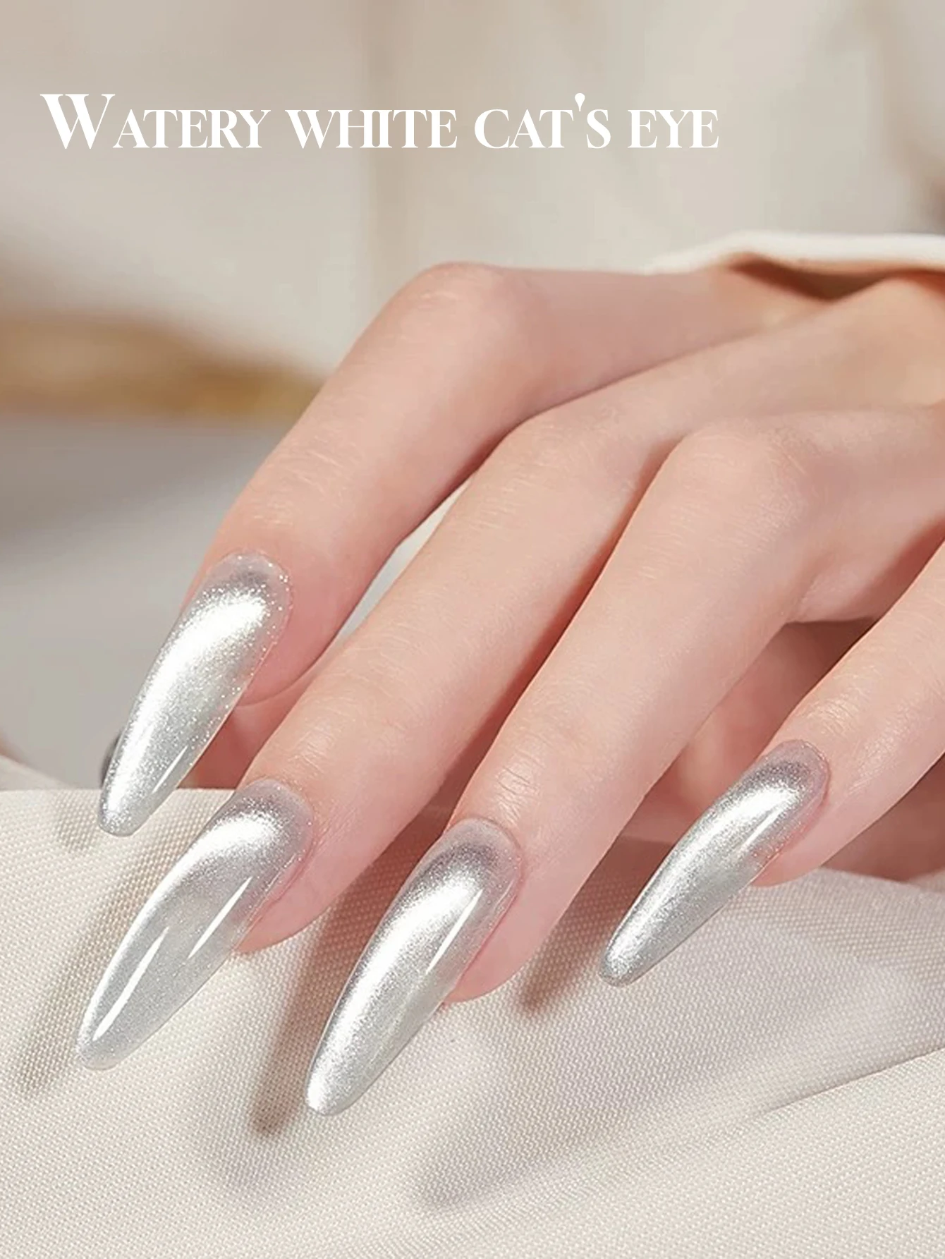 12ML 1개 가을 겨울 플래시 워터 라이트 화이트 캣아이 젤 네일 폴리쉬 화이트 네일 크리스마스 네일 UV 라이트 네일