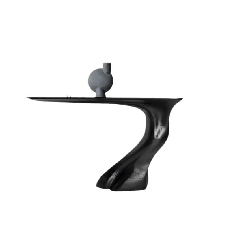 Light luxury creative entry against the wall porch table fiberglass special-shaped tree root table corridor aisle decorative cab