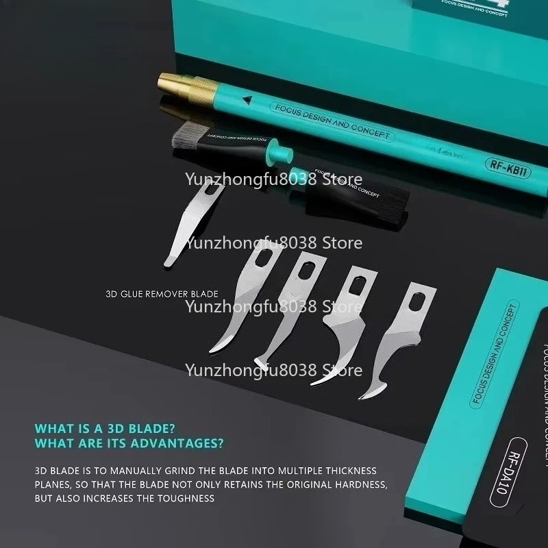 KB11 Multifunctional Mobile Phone Repair Removal Blade Kit Central Processor Integrated Circuit Removal Tool Pad Cleaning Tool