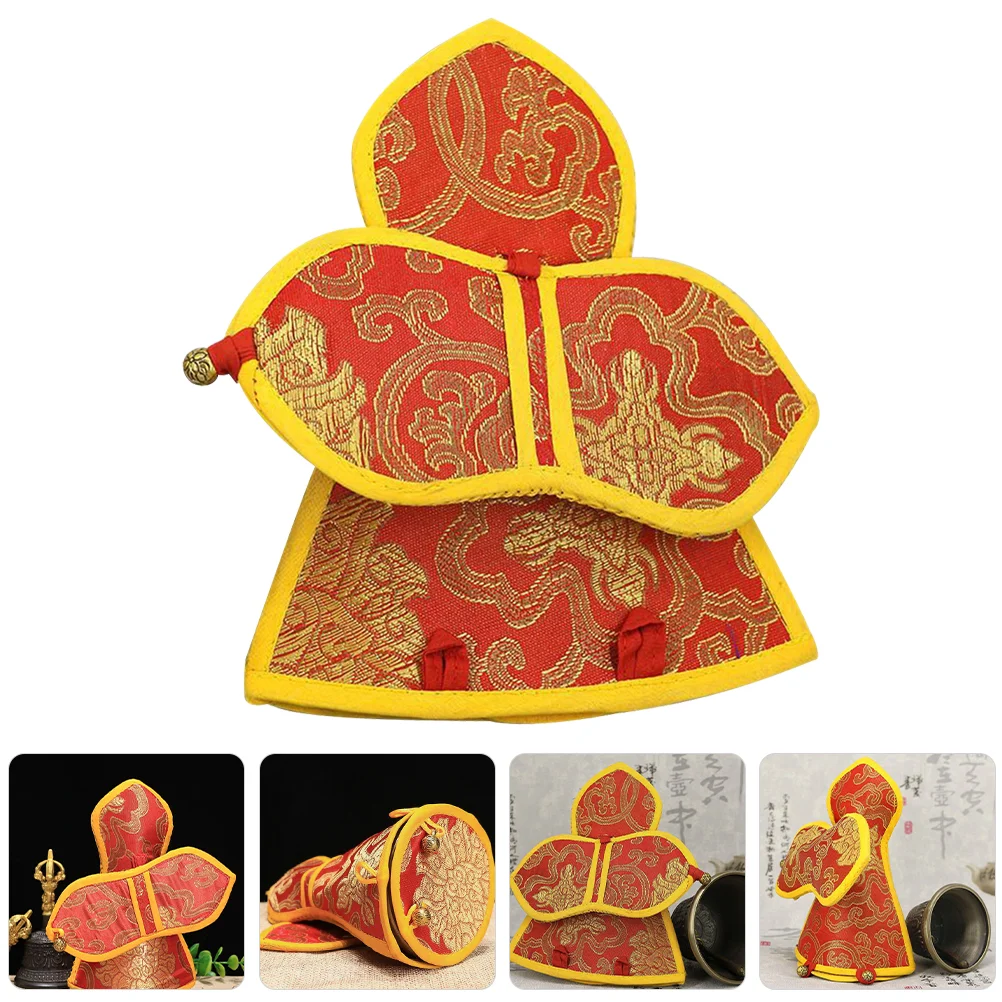 Vajra Bell and Pestle Set Storage Bags Case Dorje Pouch Instrument Protective Thickened Coat