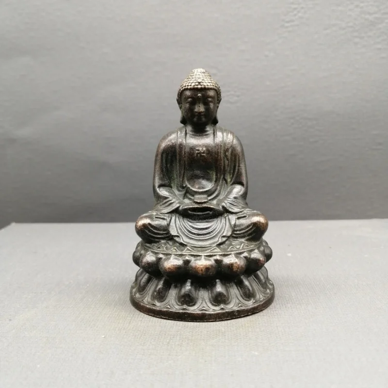 

Antique Style Copper Buddha Statue Brass Authentic Micro-carved Vairocana Buddha Statue Antique Copper Artifact Old Copper Buddh