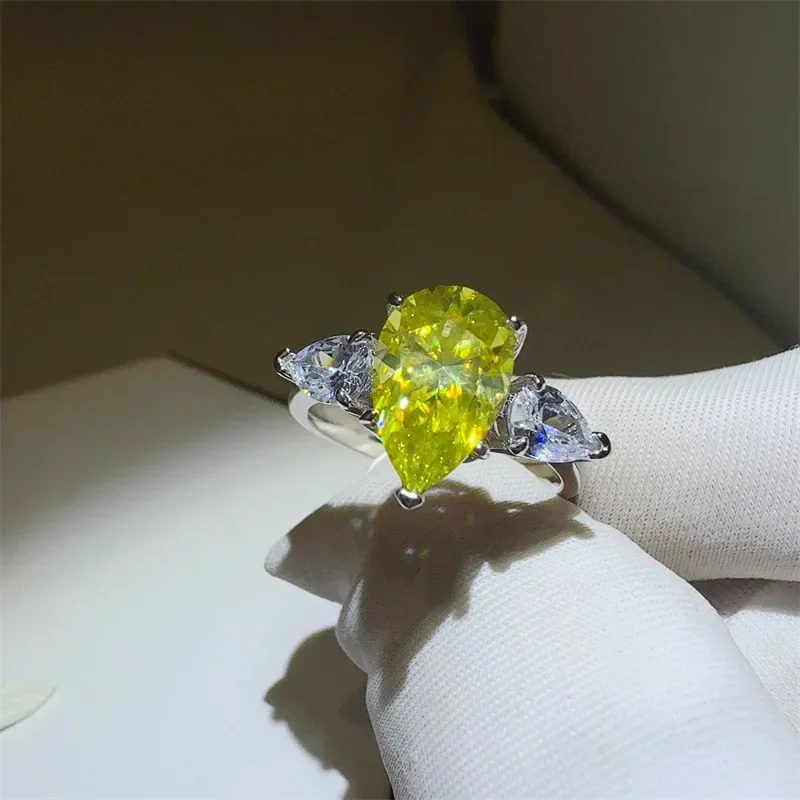 Anillo de moissanita SACE GEMS GRA certificado 1-3CT VVS1, anillo solitario de diamante de laboratorio para mujer, promesa de compromiso, joyería de boda