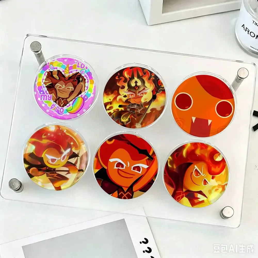 Fire S-Spirit Cookie Run   Handmade Brooch Cartoon Cosplay Badge On Backpack Jewelry Accessories Gifts
