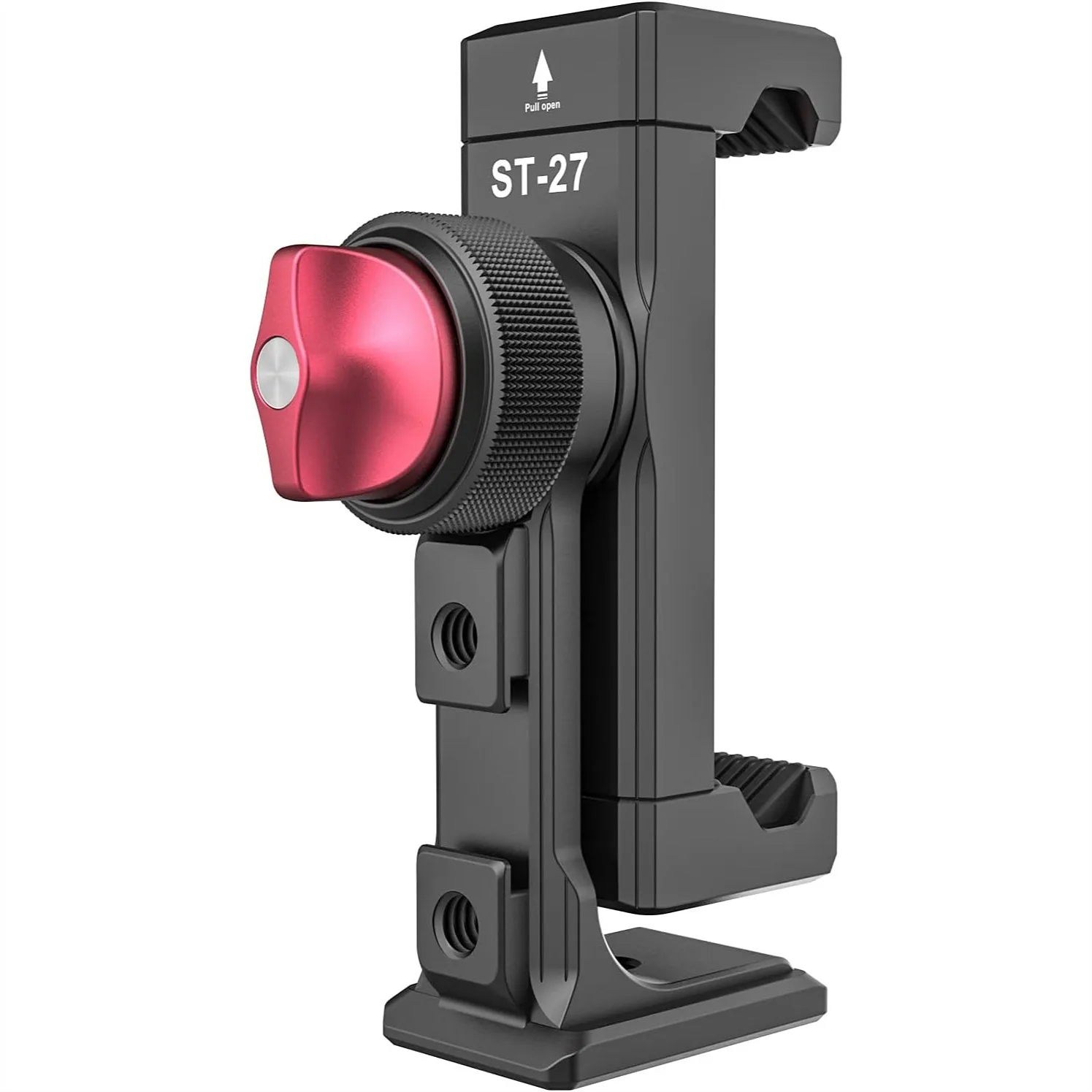 

Metal Phone Tripod Mount with 3 Cold Shoes & Arca Port, 360° Smartphone Adapter for iPhone 16 15 14, Desktop Video Live