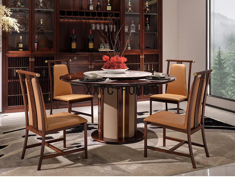 

New Chinese Style Blackwood Dining Chair Light Luxury Solid Wood Armchair Household Dining Table and Chair Dining Room Furniture