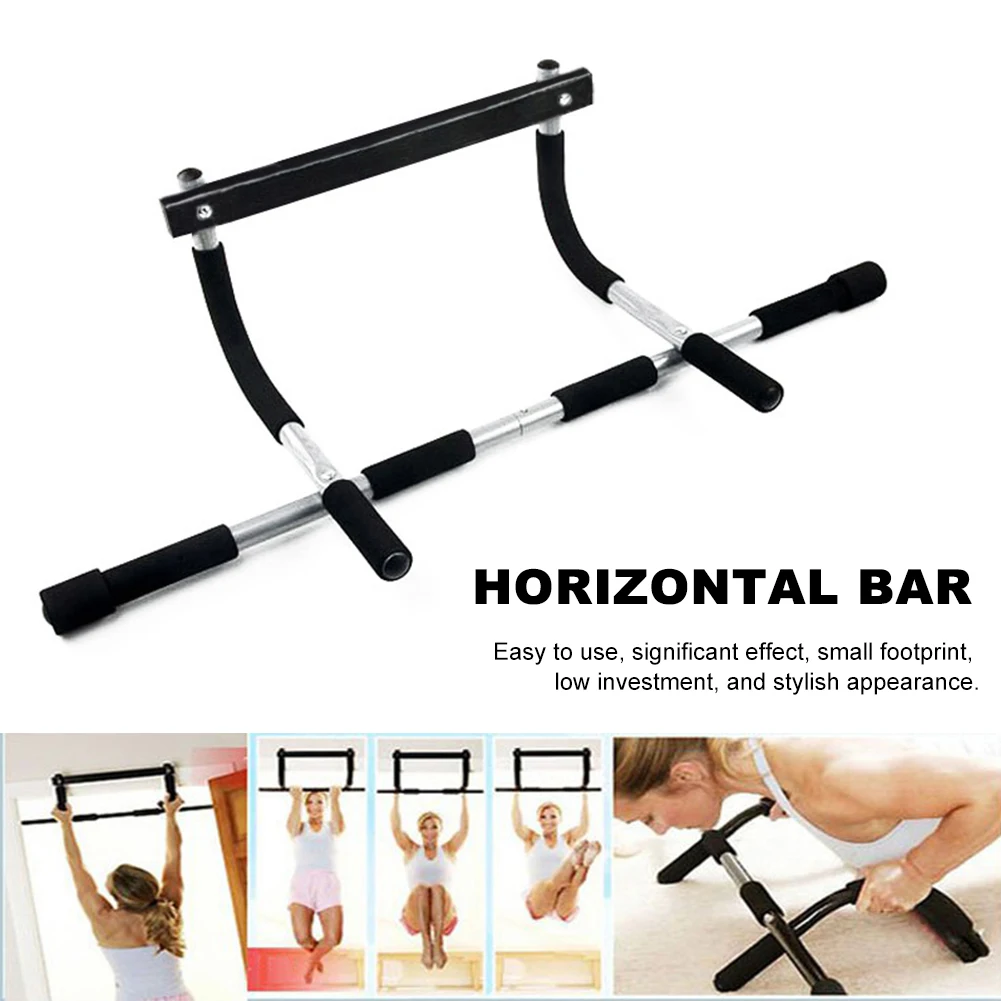 Barra de dominadas para puerta, accesorio de ejercicio de longitud ajustable para entrenamiento de fuerza, gimnasio en casa, 25,3-40 pulgadas