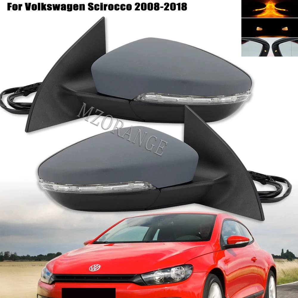 Rear View Mirror Turn Signal Light for VW Volkswagen Scirocco 9-line 2008-2018 Rearview Mirror Lamp Assembly Car Accessories