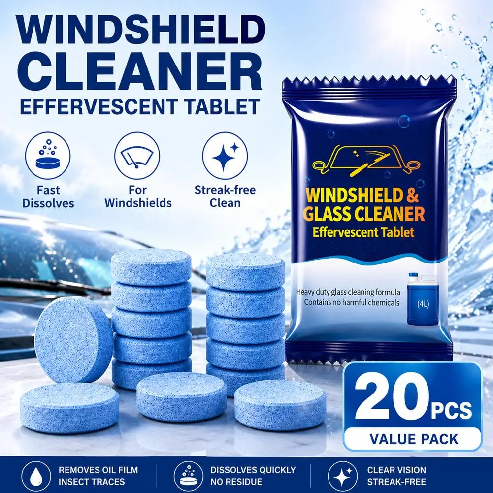 Car Windshield Washer Concentrated Clean Tablets Solid For Car Room Kitchen Window GlassToilet Cleaning Tablet