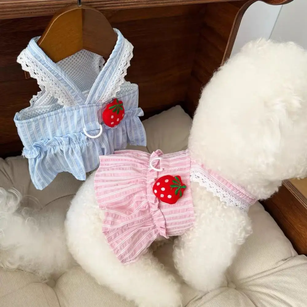 

Comfortable Cute Dog Dress Soft Breathable Pet Summer Clothes Thin Design Dog Vest Autumn
