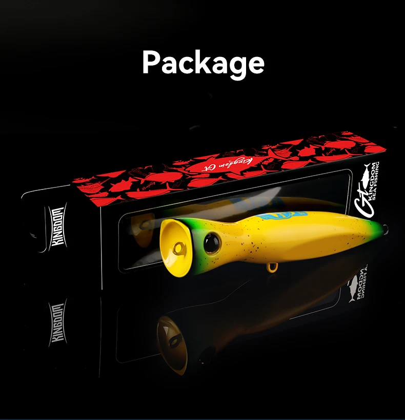 KINGDOM GT Angelköder Topwater Popper 60g 85g 160mm 185mm Salzwasser Thunfisch Blaufisch Künstlicher Meeres-Bootsangelköder Harter Köder – Detail 9