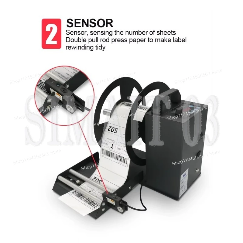 Automatic Label Rewinder with Counter Rewind Unwind Winding Device Max 150mm Width for Label Rolls Handling