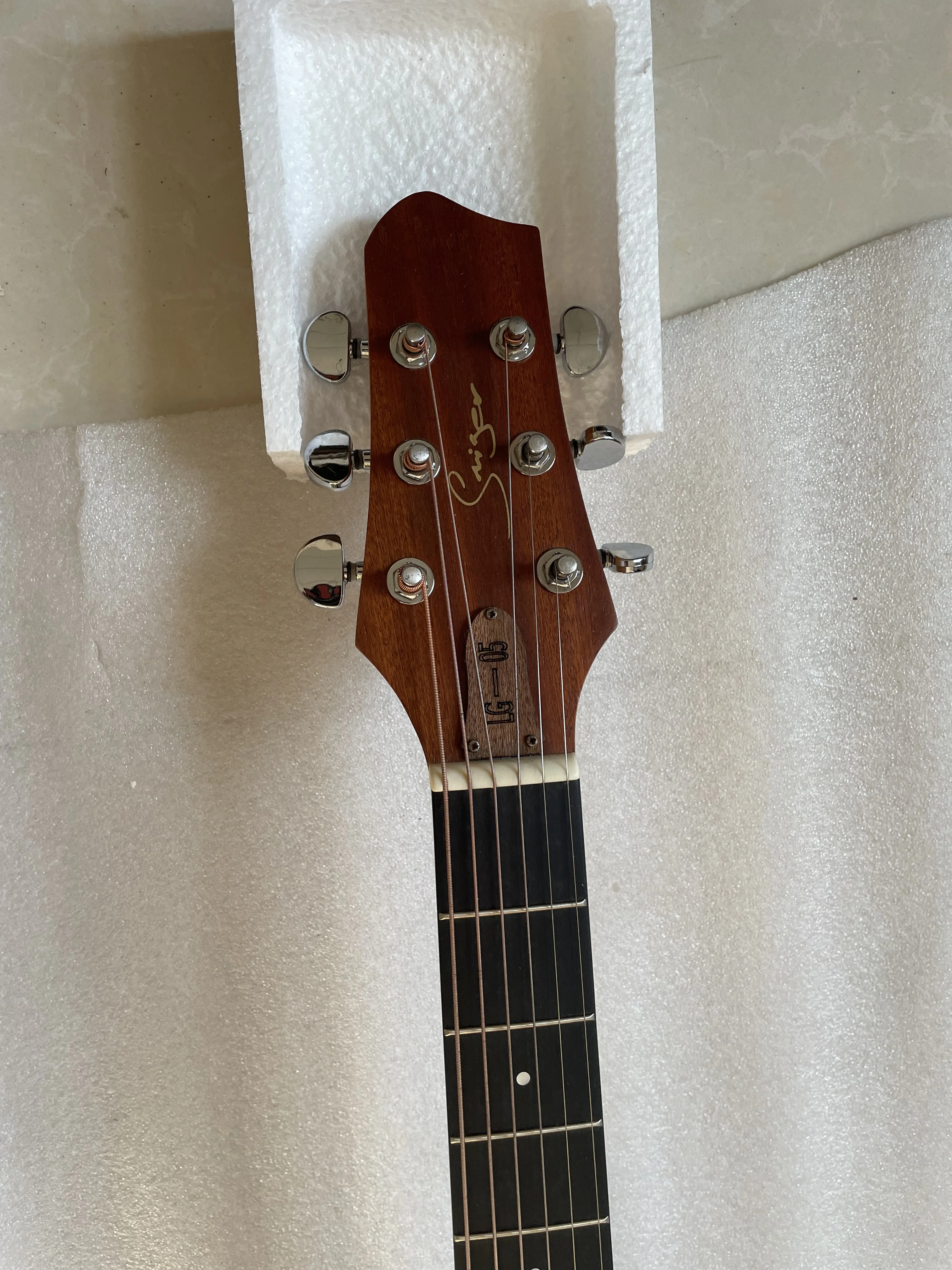 Electric Acoustic Guitar with EQ, Custom, 6 String, Full Handmade, Cutaway Design, Folk, High Quality, 40 Inch