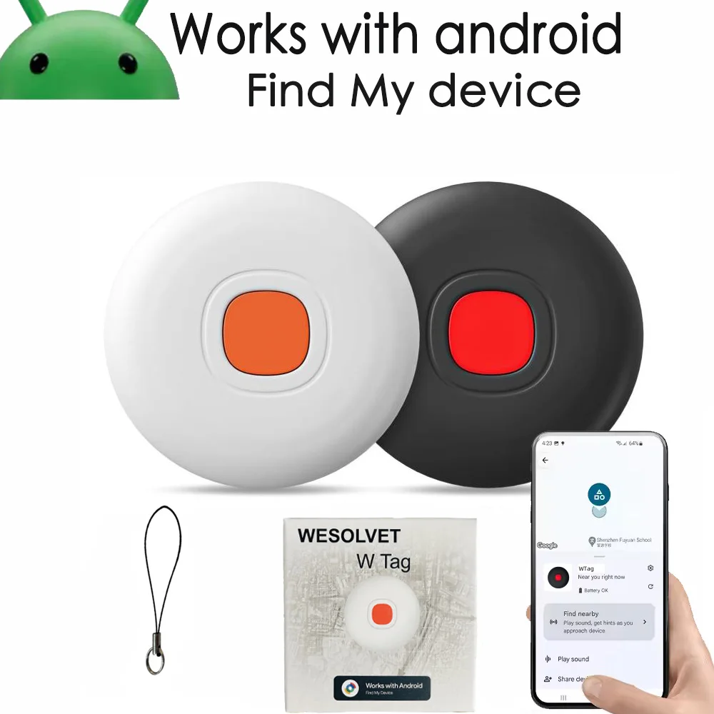 Smart Anti-Lost Airtag Funktioniert mit Android Google Find My Device Global Position GPS Pet Tracker Bag Auto Drone Locator Item Finder