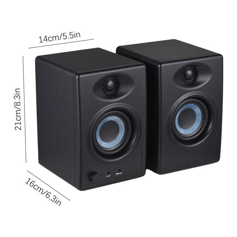 50W 1Pair Wireless BT Monitor Speaker Musical Instrument Accessories Active Near Field Monitor Speaker Stereo Balanced Input