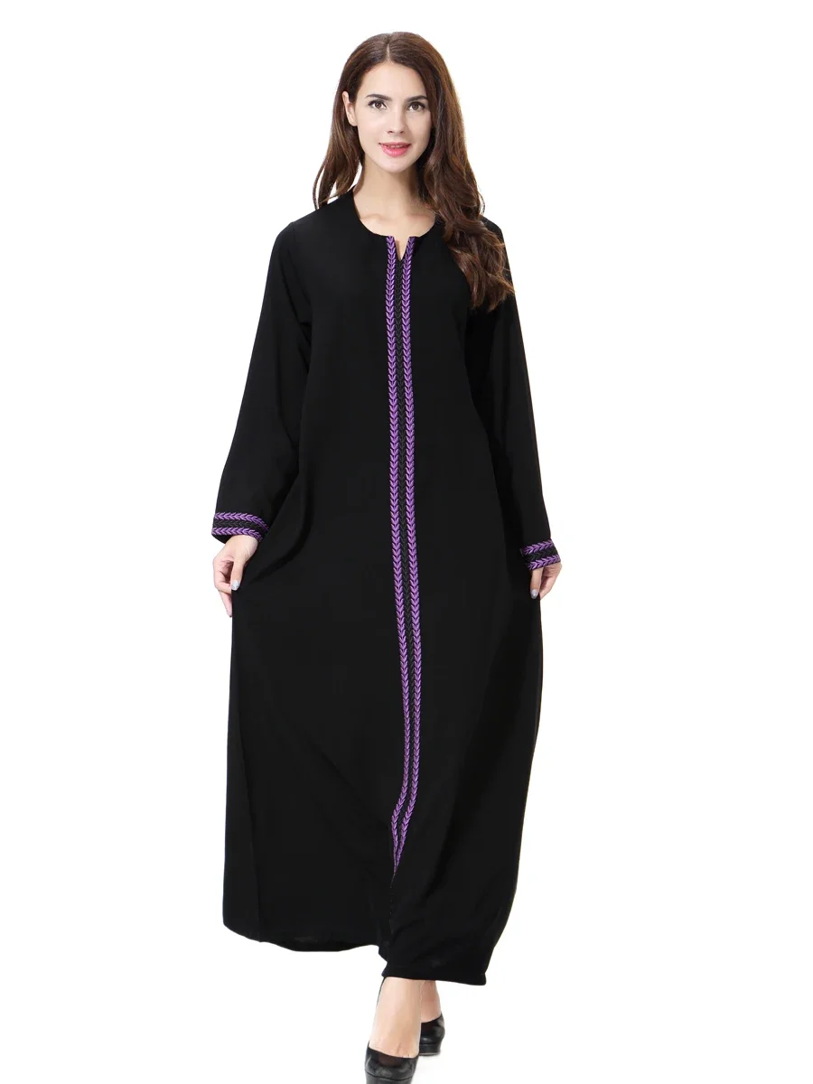 Donne musulmane Modesto Abaya Abbigliamento islamico Dubai Turchia Abito Arabo Jalabiya Eid Ramadan Dubai Caftano Maxi Abito Abito Caftano Nuovo