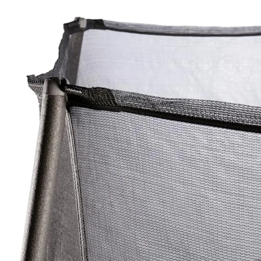 ترامبولين دائري بطول 14 قدمًا ونظام غلاف مع إطارات فولاذية مجلفنة وسعة 200 رطل للبالغين مثالي للظهر