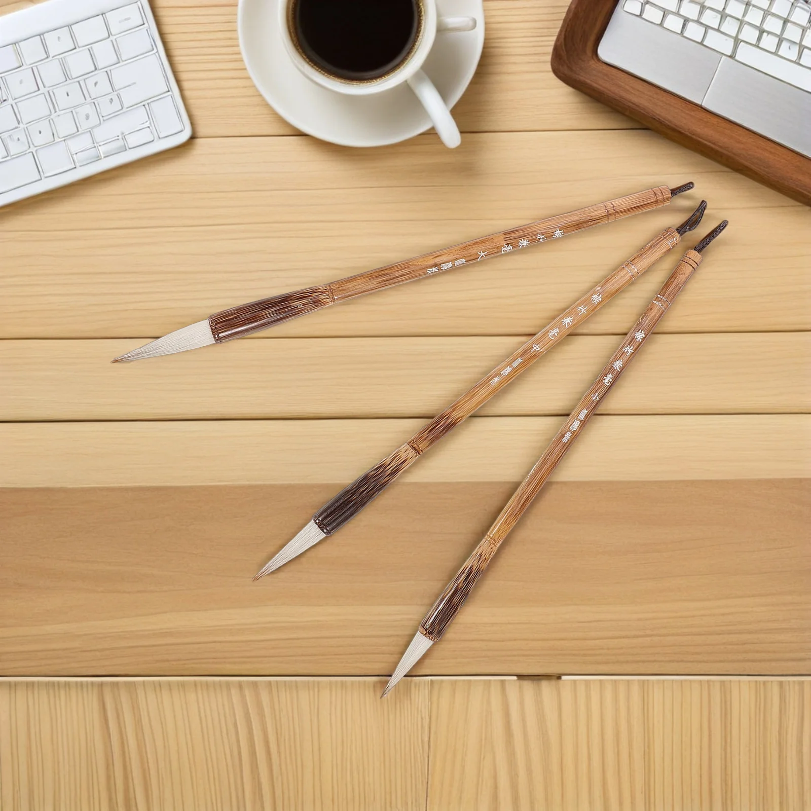 

3 Pcs Beginner's Brush Chinese Painting Brushes Calligraphy Professional Drawing Pen for Watercolor