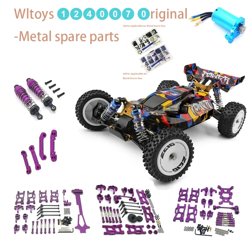 WLtoys 124007 124019 124017 1/12 RC Auto Pezzi di ricambio originali Motore Brushless Ricevitore ESC Braccio oscillante Differenziale Cambio Pneumatico