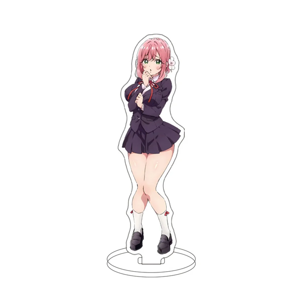 16PCS Anime The 100 Girlfriends Who REALLY Love You Acrylic Stand Model Cosplay Characters Ornament  Accessories Goods gift