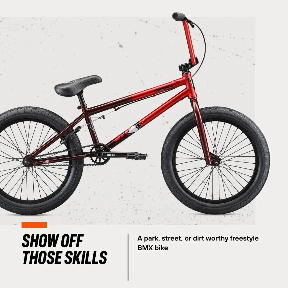 Legion Freestyle BMX Bike for Advanced-Level or Professional Riders, Adult Men Women, 4130 Chromoly Frame, and 20-Inch Wheels