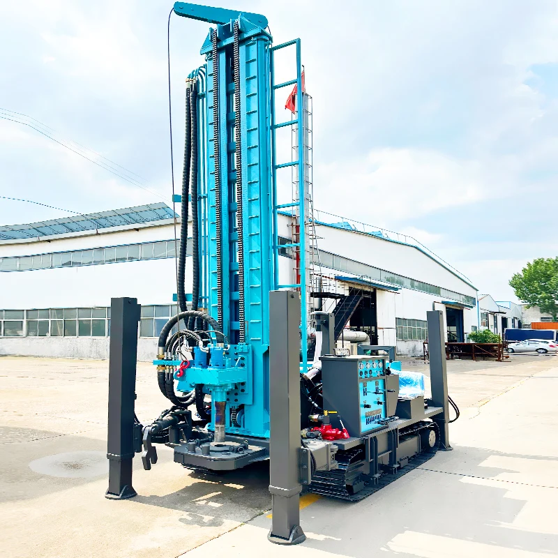 

Customized 160m deep water well drill rig, the crawler drilling machine features advanced hydraulics diesel power