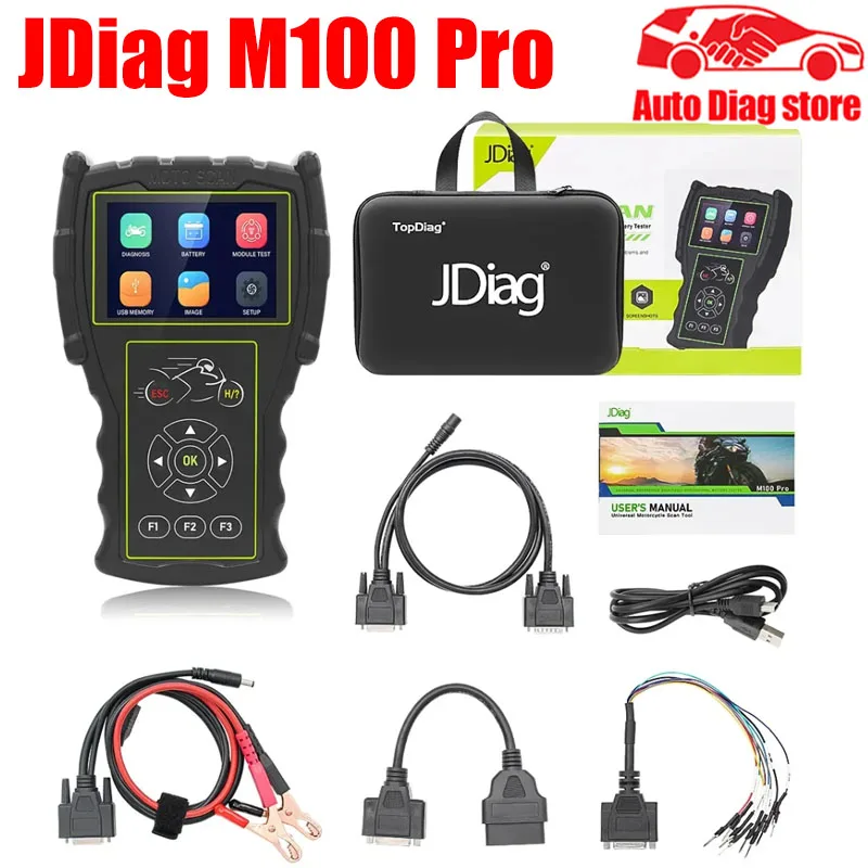 

2023 JDiag M100 Pro for KT-M Yamaha Suzuki MW Kawasaki Honda EFI Motorcycle OBD2 Scanner Diagnostic Tool Moto Scan Code Reader