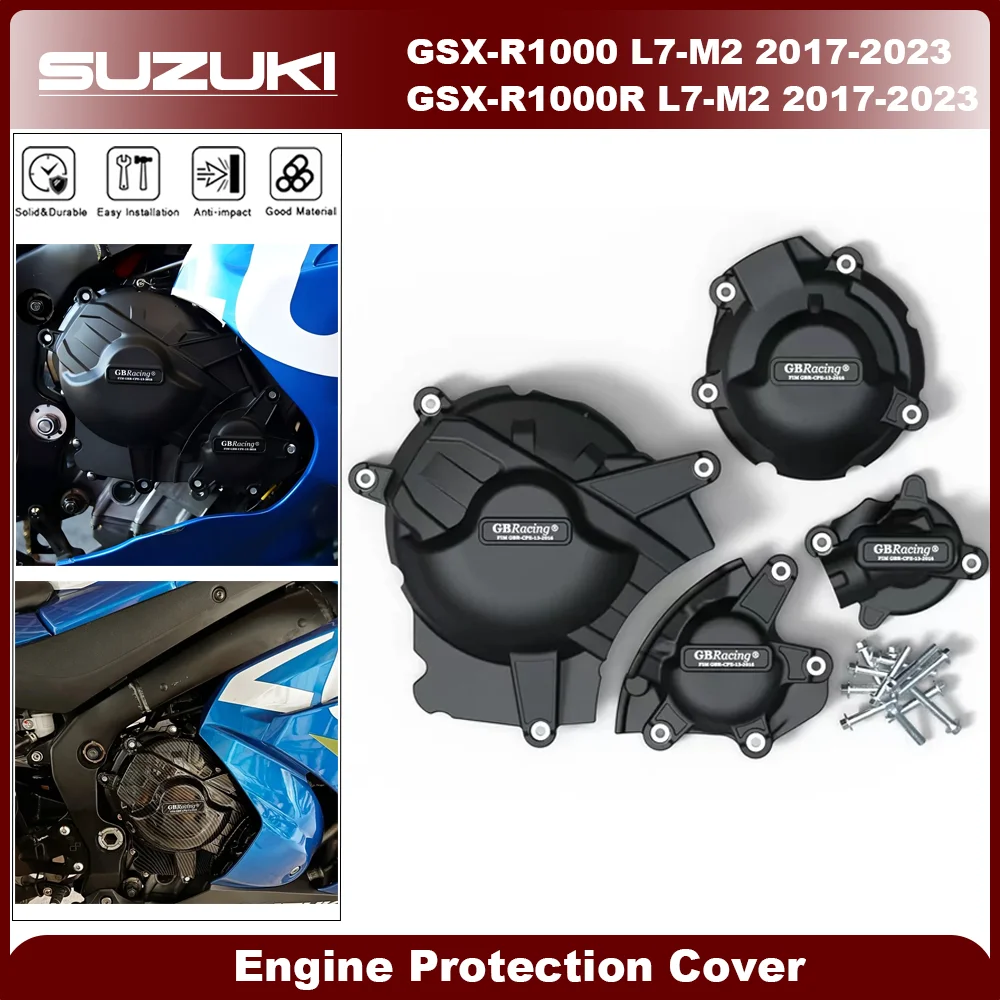 

GBRacing GSXR1000 GSXR1000R L7-M2 2017-2023 Motorcycle Engine Protect Cover For SUZUKI Body Frames Clutch Pulse Protection Cover